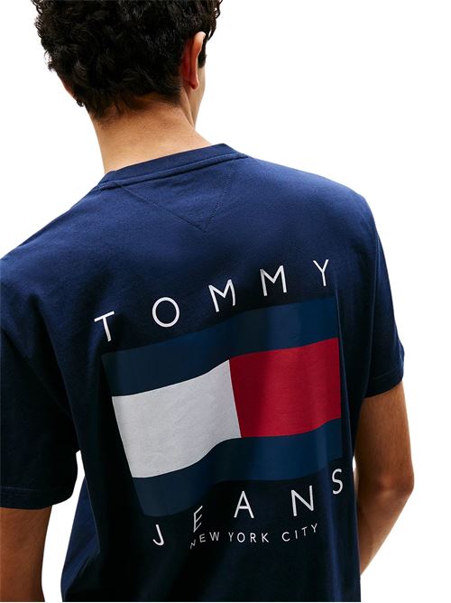 T-shirt blu in cotone Tommy Jeans | DM0DM21910C1G